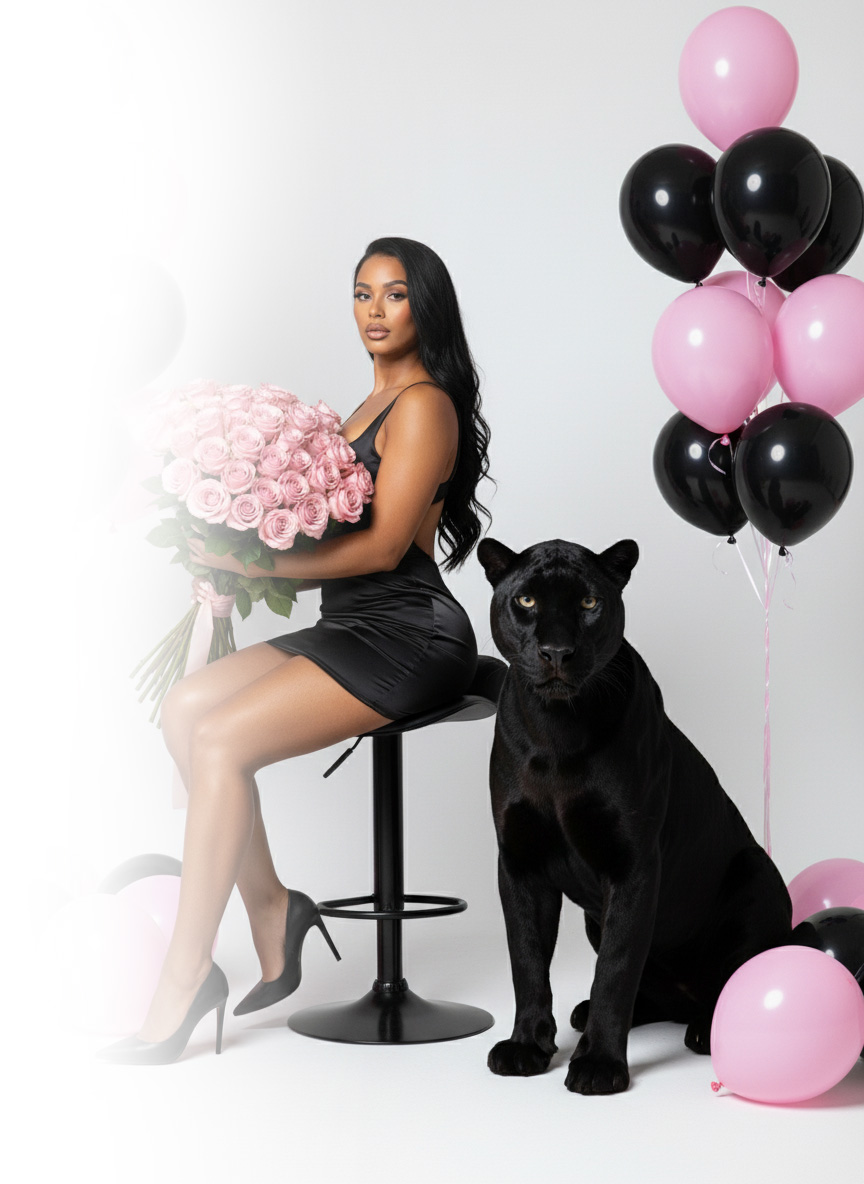 AI Generated Design - Panther Birthday Photoshoot