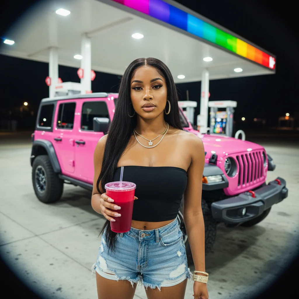 Showcase - Gas Station Pink Jeep